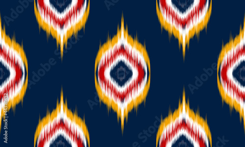 Ethnic abstract ikat art. Seamless pattern in tribal.