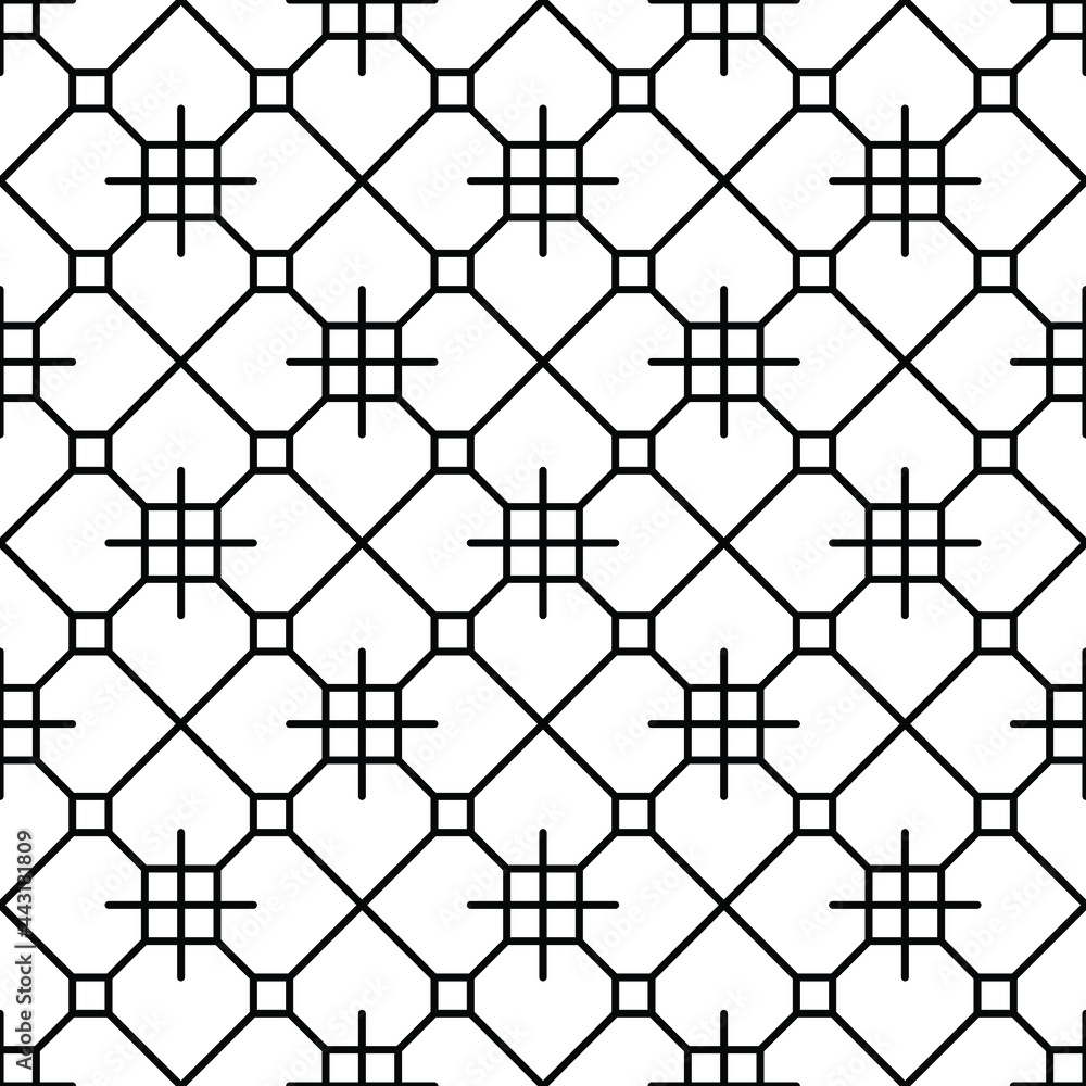 Abstract seamless pattern. with Stripes, lines. Geometric vector background. Black and white texture. Graphic modern pattern. Abstract seamless pattern. with Stripes, lines. Geometric vector background. Black and white texture. Graphic modern pattern.