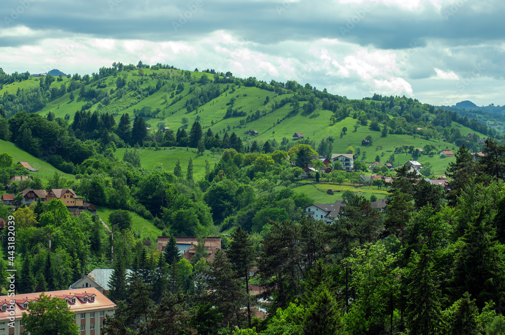 Views over countryside, Bran, Romania