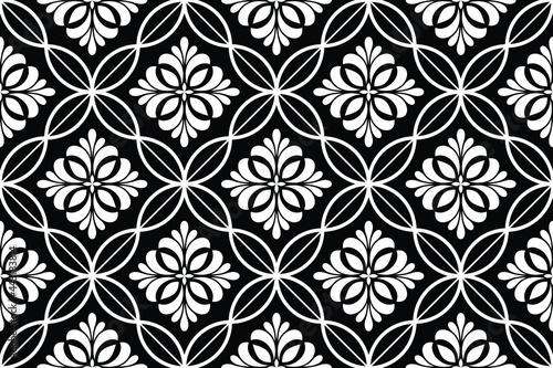 Abstract geometric seamless pattern. Black and white. Modern stylish texture. Vector background.