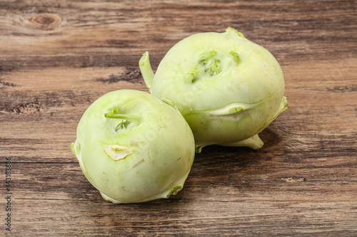 Vegan cuisine - raw kohlrabi cabbage