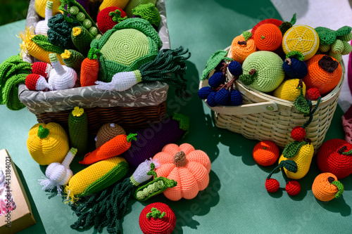 Wallpaper Mural Close-up photo of crocheted toys vegetables Torontodigital.ca