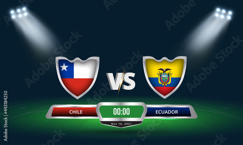 Fifa world cup Qualifier Cheli vs Ecuador 2022 Football Match photo