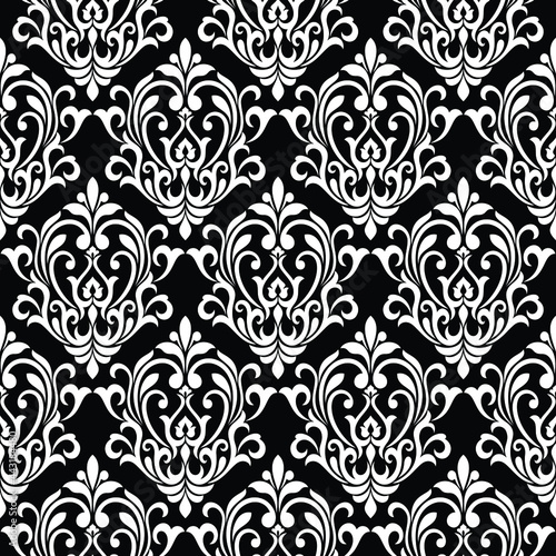 Damask seamless pattern. for Wallpapers, elegant luxury texture. Floral ornament baroque. Vector background.