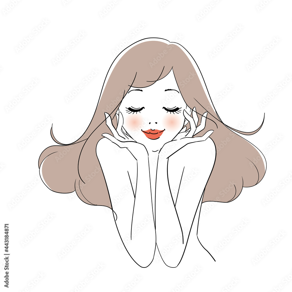 美容広告用イメージ 綺麗な女性 Stock Vector Adobe Stock