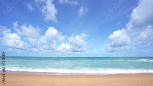 Wallpaper Mural Summer sea in sunny day beautiful Tropical seashore scenic off phuket beach phuket thailand with wave crashing on sandy shore Amazing travel and tour background Copy space Torontodigital.ca