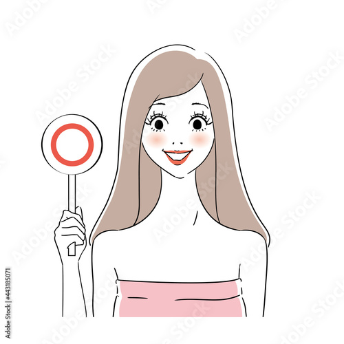 美容広告用表情 綺麗な女性 笑顔