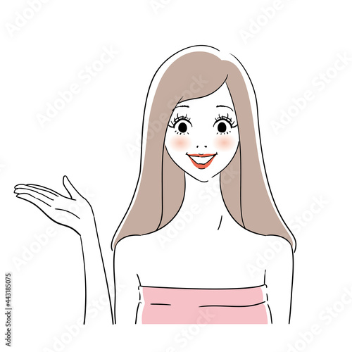 美容広告用表情 綺麗な女性 笑顔