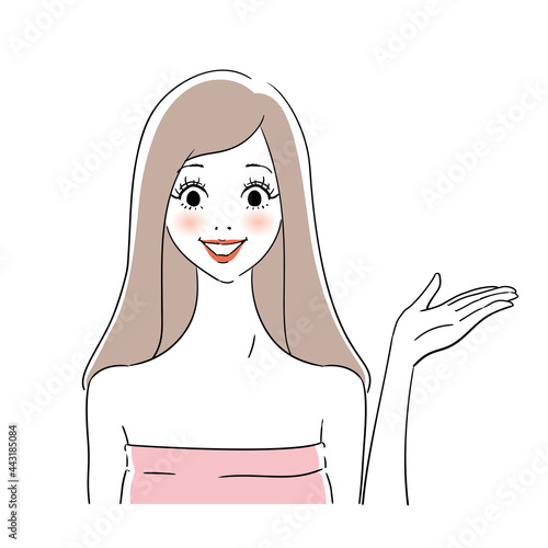 美容広告用表情 綺麗な女性 笑顔
