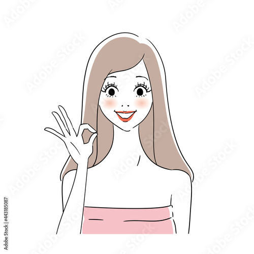 美容広告用表情 綺麗な女性 笑顔