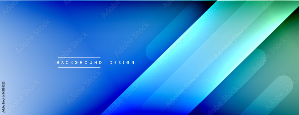 Dynamic lines abstract background. 3D shadow effects and fluid gradients. Modern overlapping forms