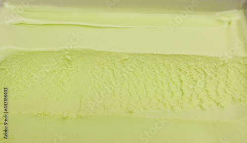 Canvas Print Close-up detail textured ice cream Lemon-lime flavor.