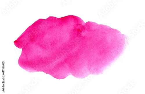 Hand drawn pink watercolor spot. Abstract watercolor background.