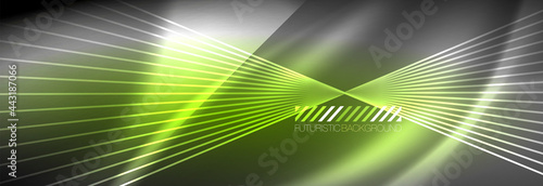 Neon dynamic beams vector abstract wallpaper background. Wallpaper background, design templates for business or technology presentations, internet posters or web brochure covers