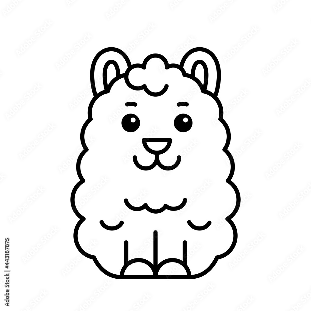 Lama icon. Icon design. Template elements Lama icon. Icon design. Template elements