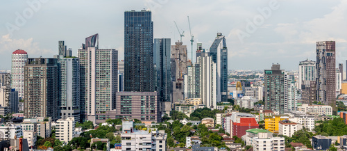 Panorama of the Thong Lo district in downtown Bangkok