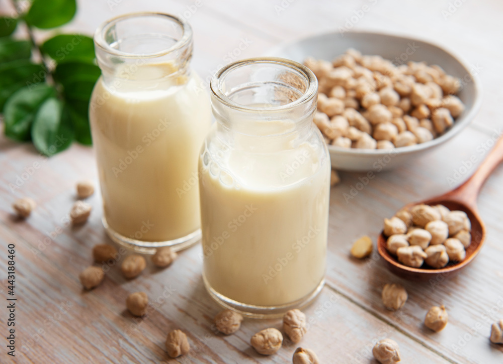 Chick peas milk with chick peas Chick peas milk with chick peas