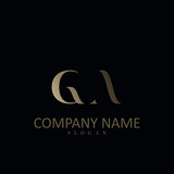 Luxury Monogram Initial Logo Design Concept Letter GA