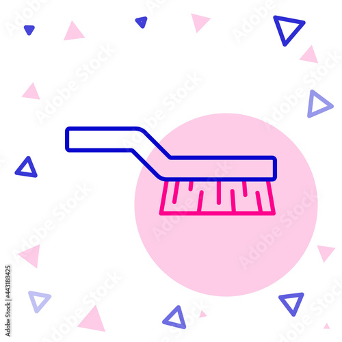 Obraz na plátně Line Pool table brush icon isolated on white background