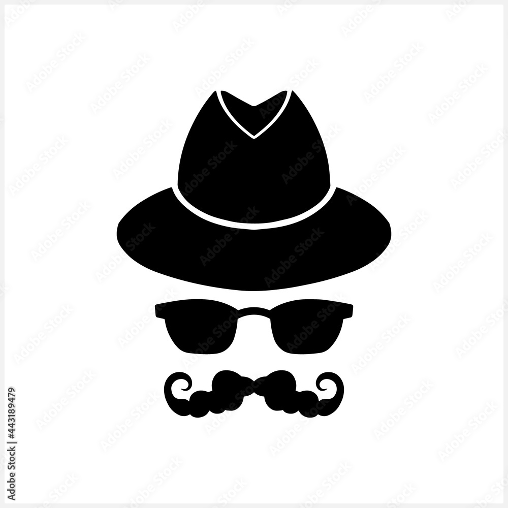 Hipster clipart isolated on white. Stencil vector stock illustration. EPS 10 Hipster clipart isolated on white. Stencil vector stock illustration. EPS 10