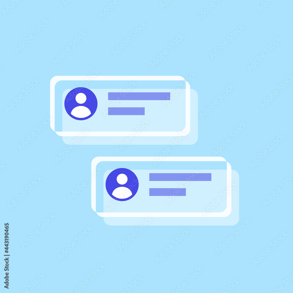 Flat vector icon of Contact data