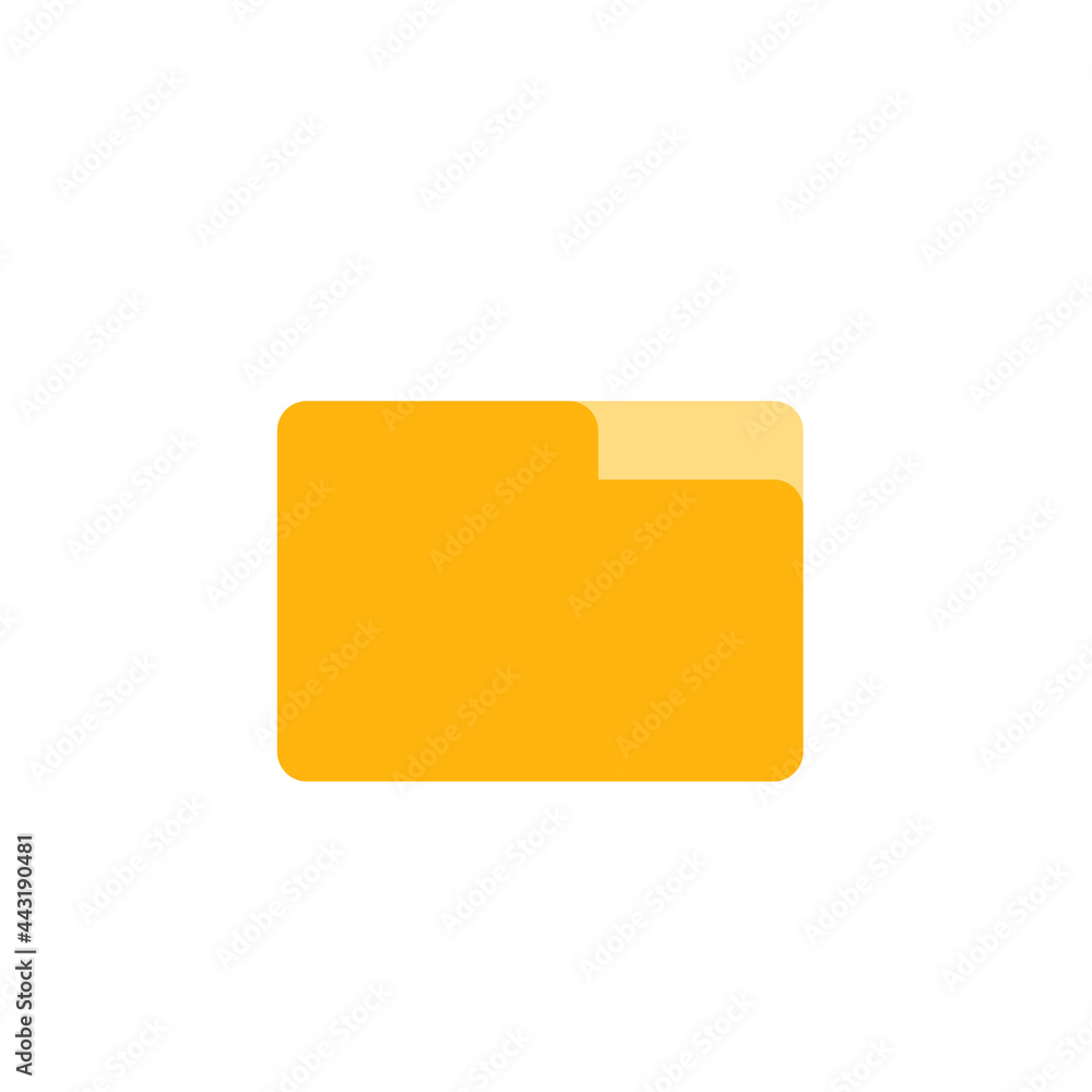 Flat vector icon of Folder close Flat vector icon of Folder close