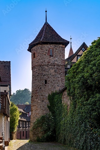 Turm der Stadtmauer von Gengenbach im Schwarzwald in Baden-Württemberg, Deutschland 