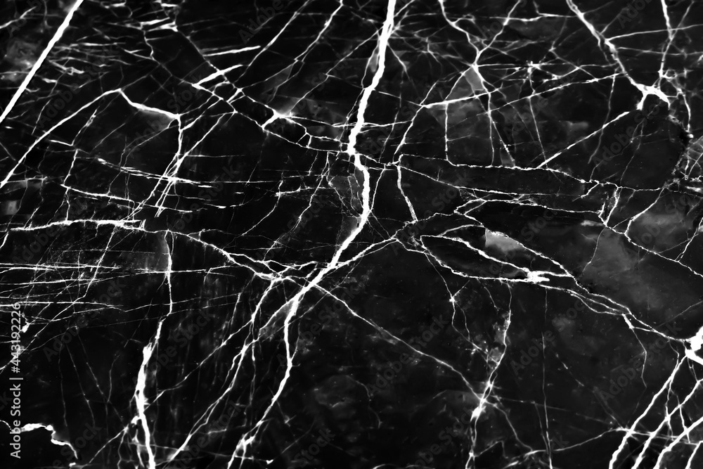 Patterns vein seamless of marble surface white on black background
