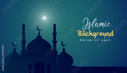 Wallpaper Mural Ramadan kareem islamic background design with mosque illustration. Can be used for greetings card, backdrop or banner. Torontodigital.ca