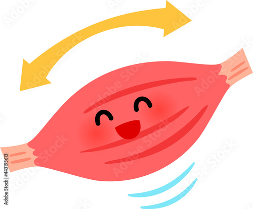 リラックスした柔らかい筋肉のキャラクター