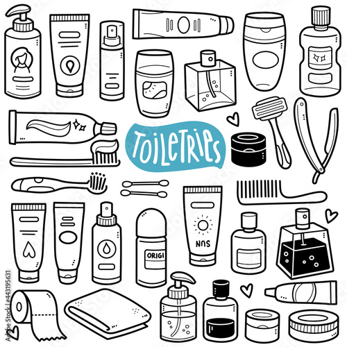 Toiletry Doodle Illustration