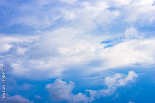 Fototapeta Naklejka Na Ścianę i Meble -  Sunny blue sky with soft white clouds