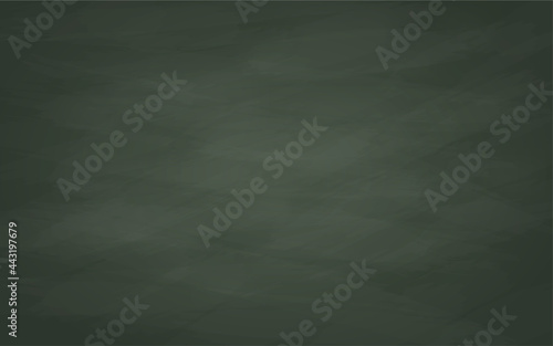 Dark black blackboard with chalk marks and water marks. Realistic vector chalk board texture. Education class empty black board. Dirty chalk water splashing.