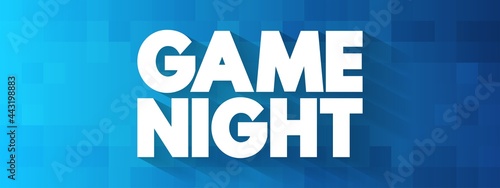 Game Night text quote, concept background