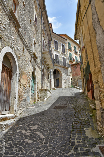Fototapeta Naklejka Na Ścianę i Meble -  A small street among the old houses of Arce, a medieval village in the Lazio region in Italy.