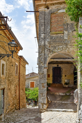 A small street among the old houses of Arce, a medieval village in the Lazio region in Italy. © Giambattista