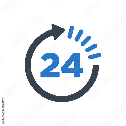 24 hours clock icon