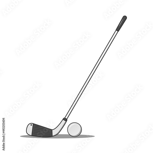 Golf icon. golf clubs or sticks with ball. Vector illustration.