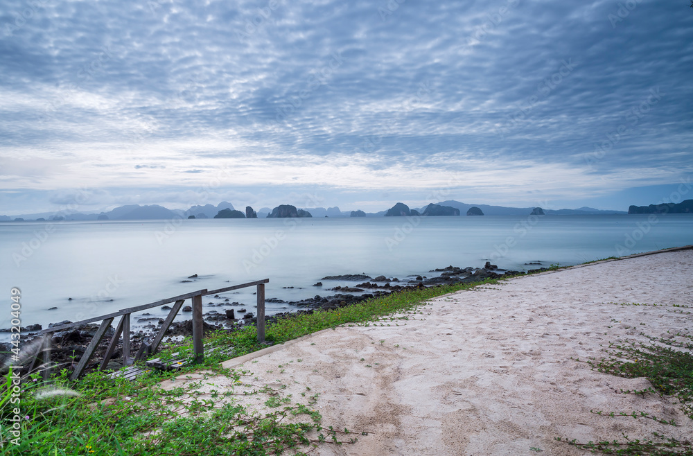 Islands of Koh Yao Noi, Phuket, Thailand with Copy Space Long Exposure Islands of Koh Yao Noi, Phuket, Thailand with Copy Space Long Exposure