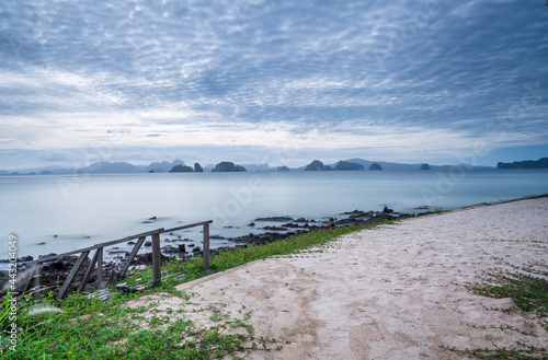 Islands of Koh Yao Noi  Phuket  Thailand with Copy Space Long Exposure