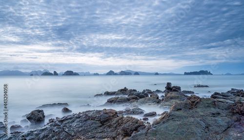 Islands of Koh Yao Noi, Phuket, Thailand with Copy Space Long Exposure © Huw Penson