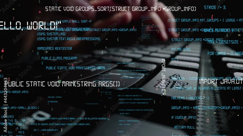 Creative visual of computer programming coding and software development ...