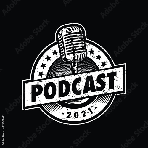 Podcast logo illustration design