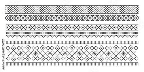 Saudi Arabia Riyadh Sadou cultural pattern, Editable Stroke