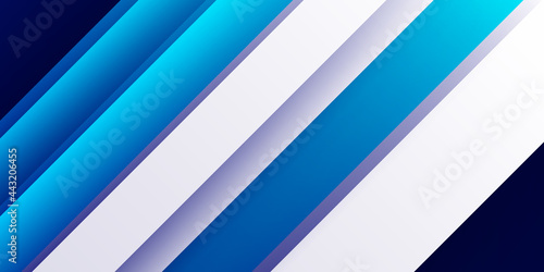 Simple light blue white contrast stripe abstract presentation background on dark blue background