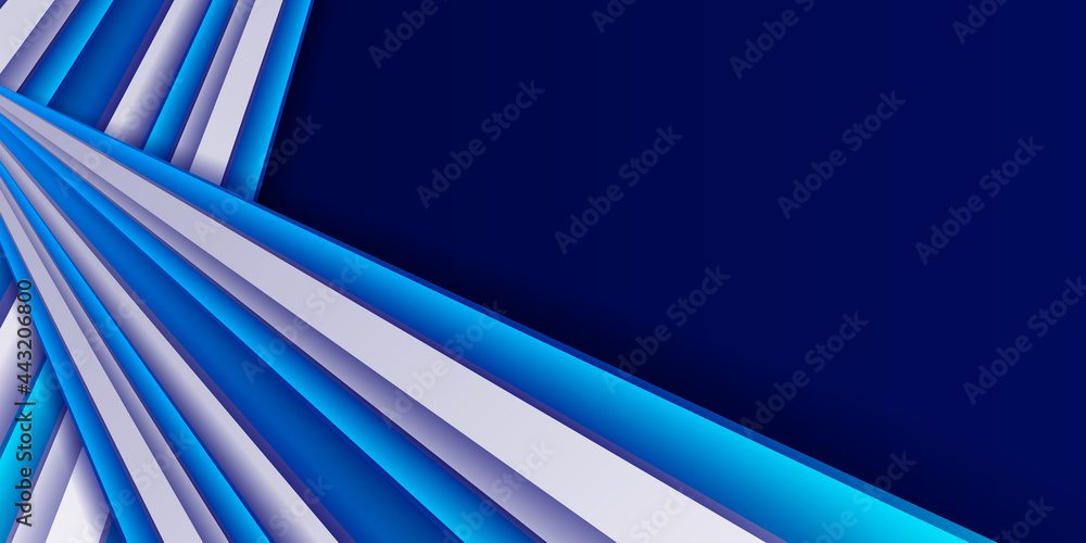 Obraz premium Template corporate concept blue black grey and white contrast background. Blue stripes abstract background with blue white color