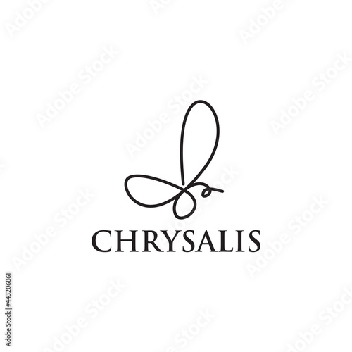 Chrysalist woman logo design template © dimensi design