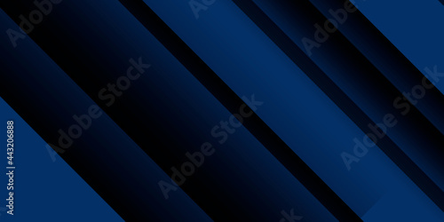 Abstract stripe crossed 3d blue background with dynamic effect. Motion vector Illustration. Trendy dark navy blue gradients. Can be used for advertising, marketing, presentation. 