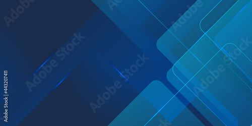 Dynamic lines abstract background. 3D shadow effects and fluid gradients. Modern overlapping forms. Blue presentation business corporate background