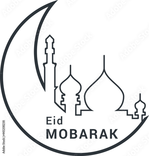 Eid mobarak Icon vector innlutration photo